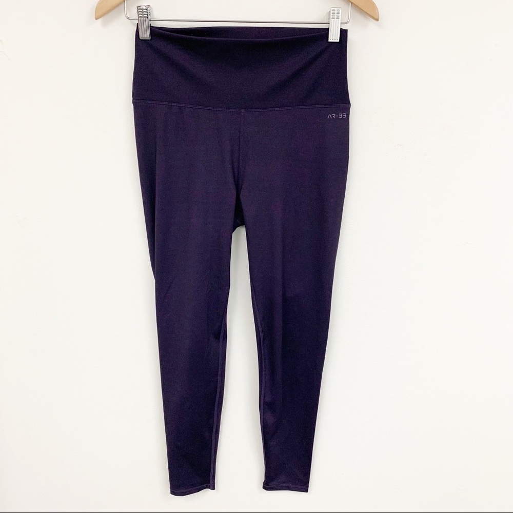 AR-33 Womens Purple High Waist Leggings sz M - Picture 10 of 11